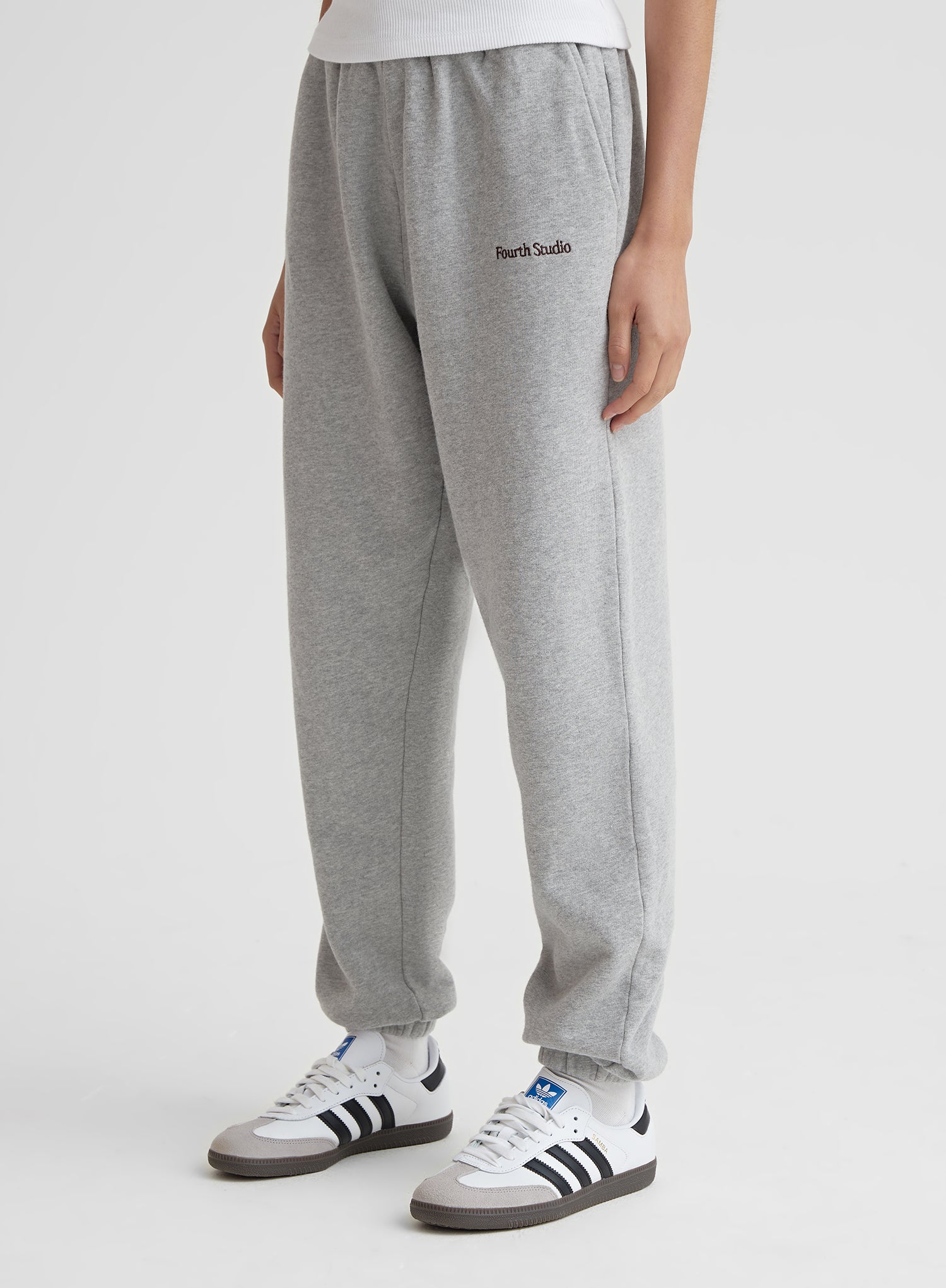 Grey Marl Fourth Studio Branded Jogger